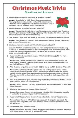 christmas music trivia questions and answers: What's the most common Christmas carol to be played on New Year's Eve?